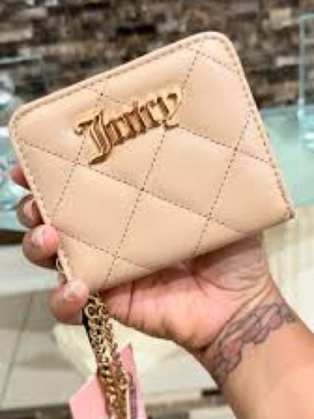 Juicy Couture Quilted Zip Around Wallet